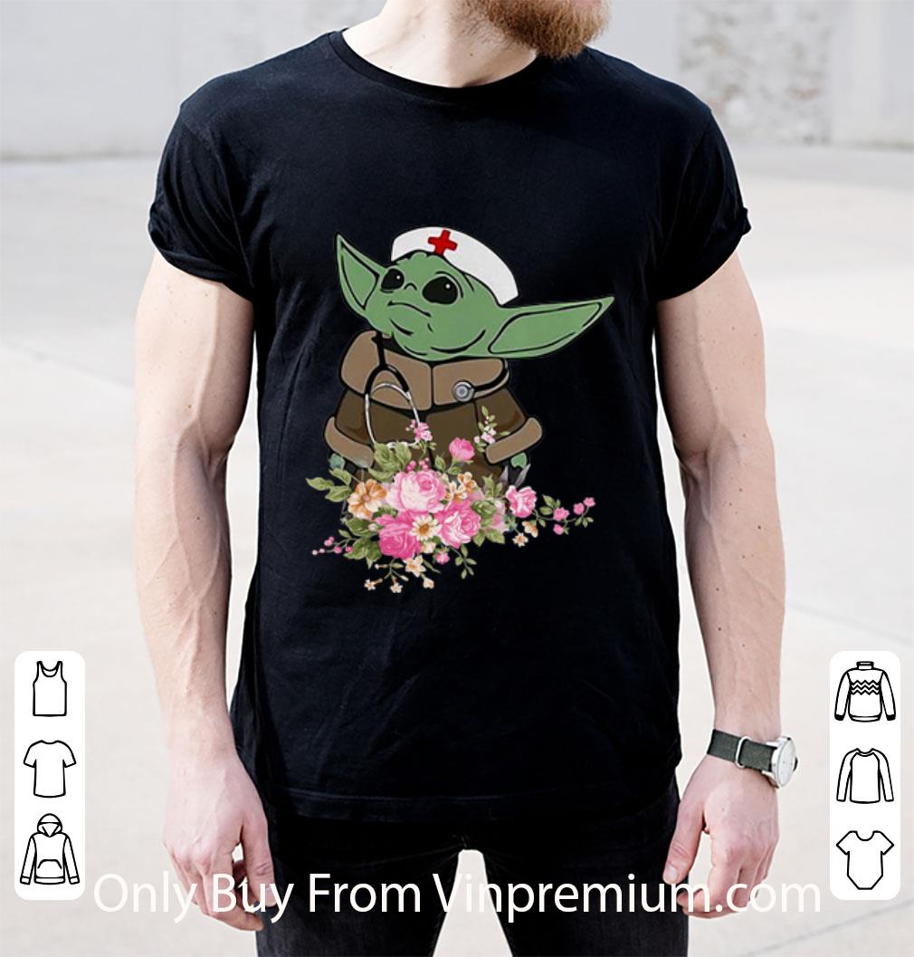 Hot Star Wars Baby Yoda Nurse Floral shirt Hot Star Wars Baby Yoda Nurse Floral shirt