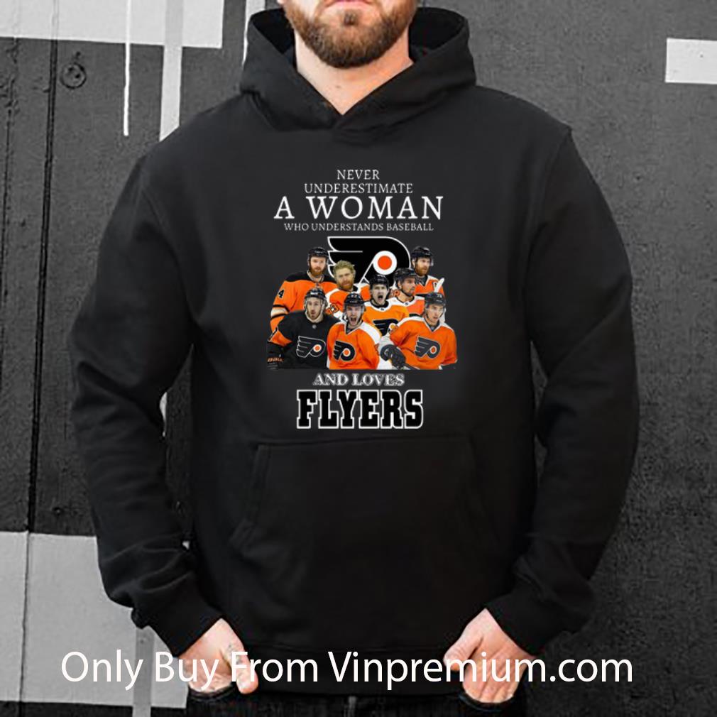 c6a45127 awesome never underestimate a woman who understands baseball and loves flyers shirt 4 - Awesome Never Underestimate A Woman Who Understands Baseball And Loves Flyers shirt