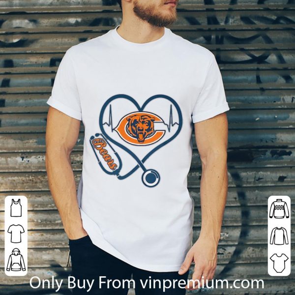 Premium Chicago Bears Stethoscope Heartbeat shirt