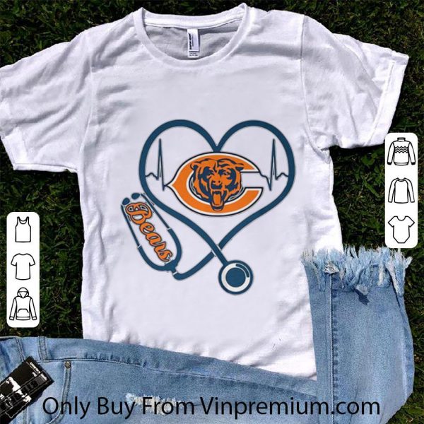 Premium Chicago Bears Stethoscope Heartbeat shirt