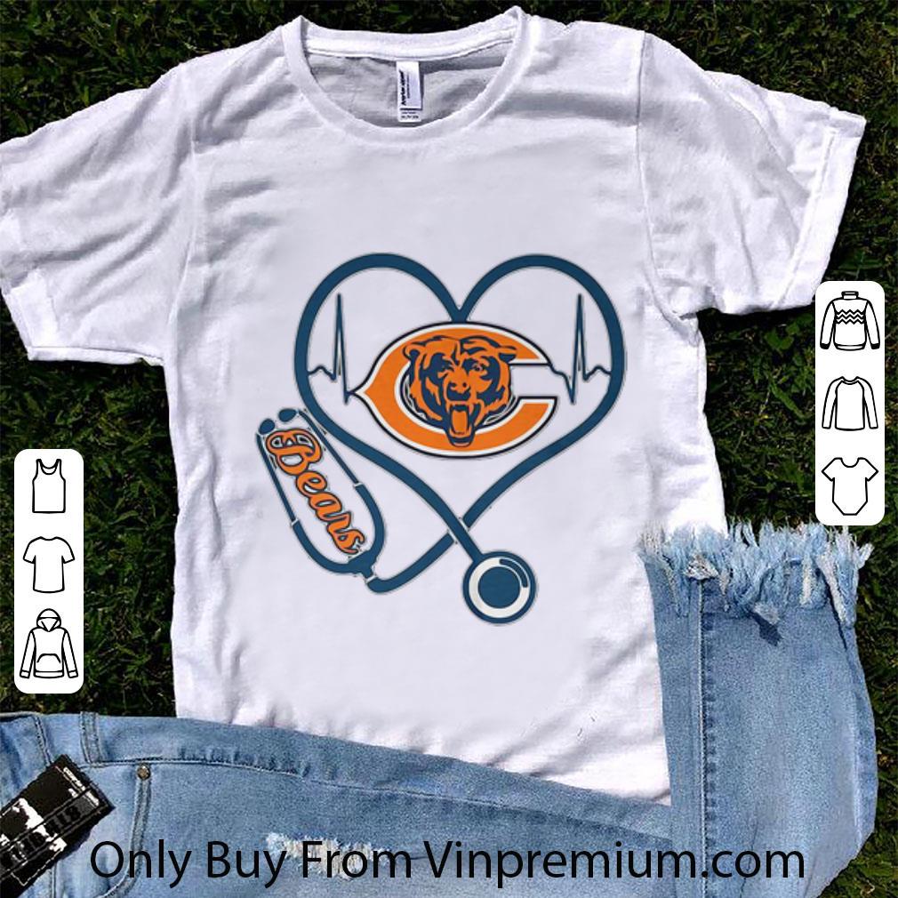 Premium Chicago Bears Stethoscope Heartbeat shirt