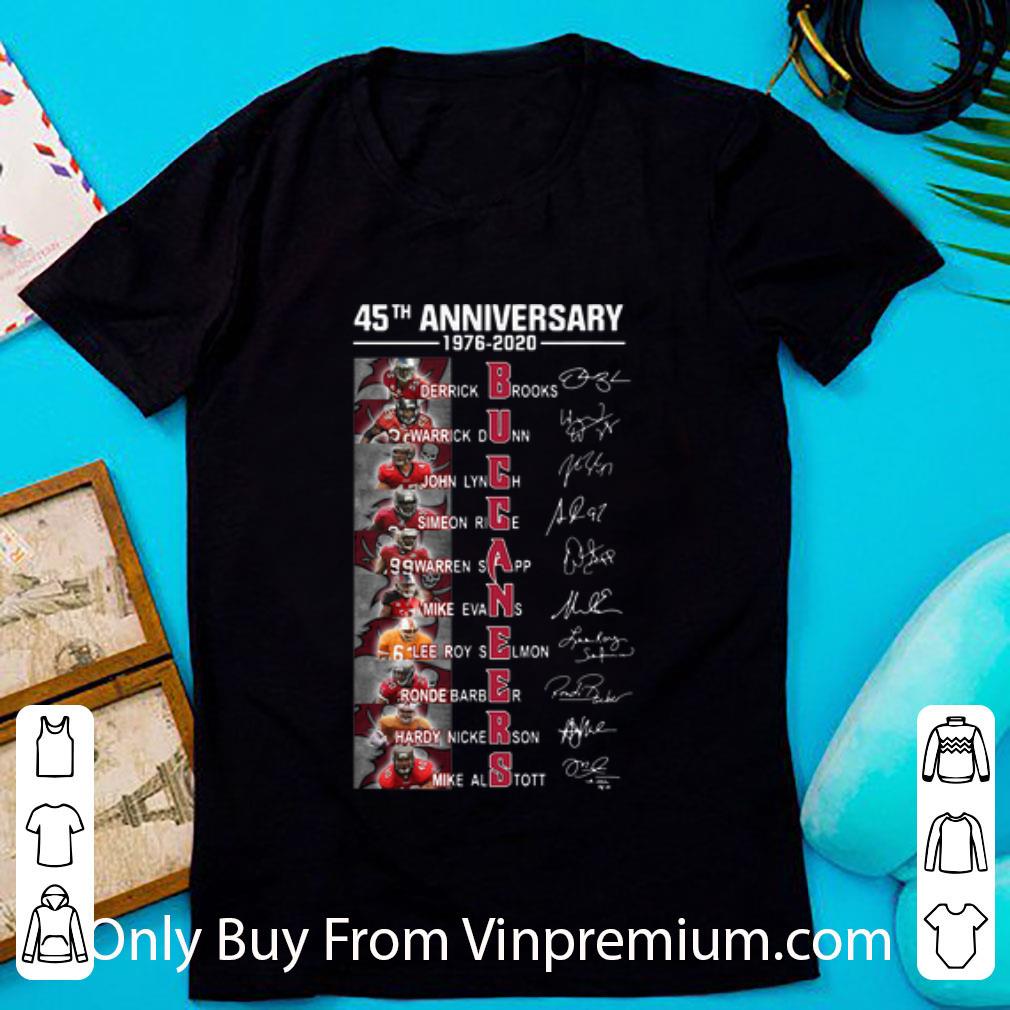 Awesome Tampa Bay Buccaneers 45th Anniversary 1976-2020 Signatures shirt