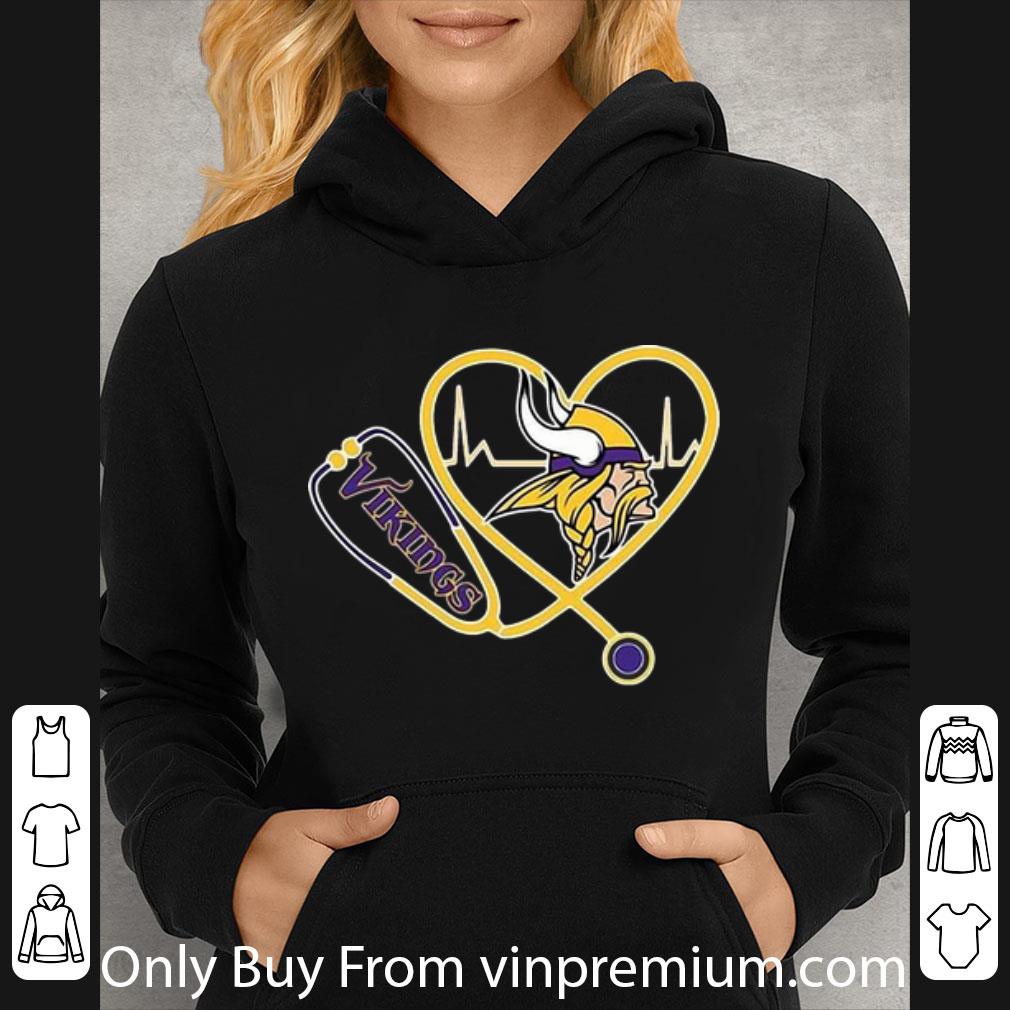 012ab633 top minnesota vikings heartbeat nurse stethoscope shirt 4 - Top Minnesota Vikings Heartbeat Nurse Stethoscope shirt