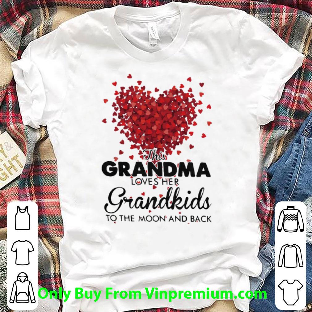 Awesome Hearts This Grandma Loves Her Grandkids The Moon And Back shirt