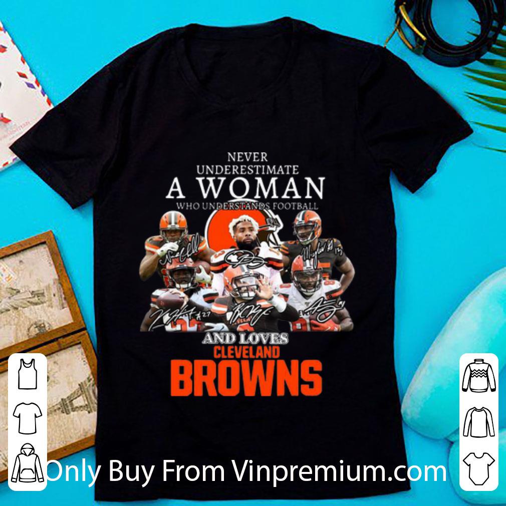 Awesome Never Underestimate A Woman Who Understands Cleveland Browns shirt
