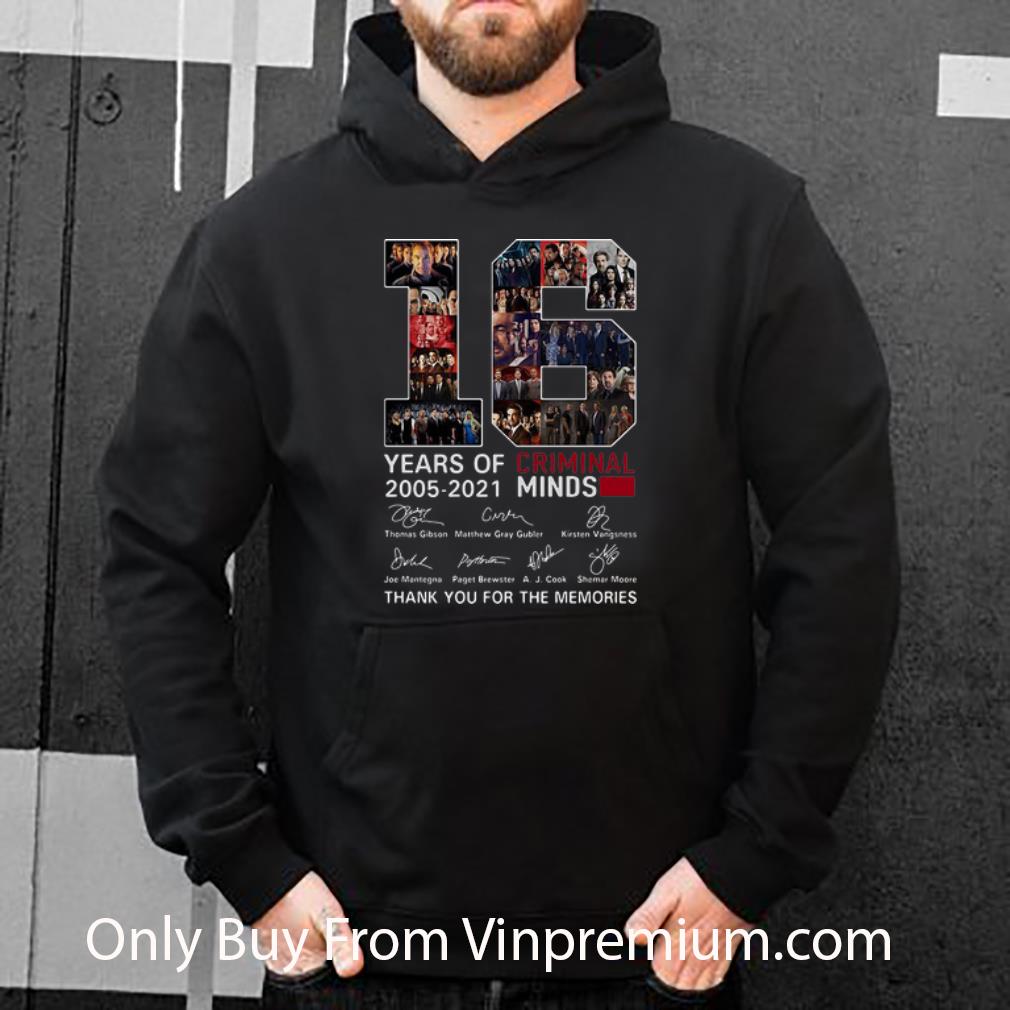54a83e73 pretty 16 years of criminal minds thank you for the memories signatures shirt 4 - Pretty 16 Years Of Criminal Minds Thank You For The Memories Signatures shirt