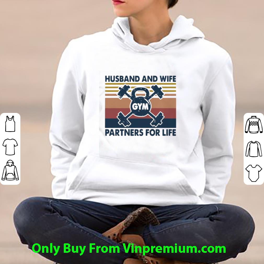 631aa2e8 original vintage gym fitness husband and wife partners for life shirt 4 - Original Vintage Gym & Fitness Husband And Wife Partners For Life shirt