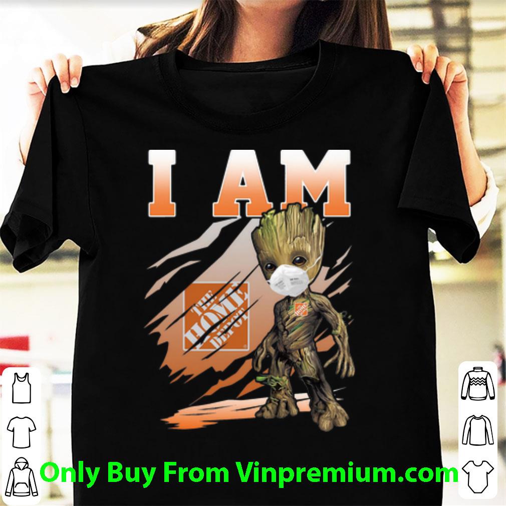 Pretty I Am The Home Depot Baby Groot Face Mask shirt