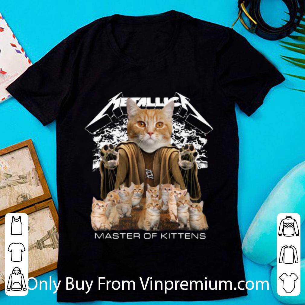 Top Metallica Munchkin Cats Master Of Kittens Cat Lovers shirt
