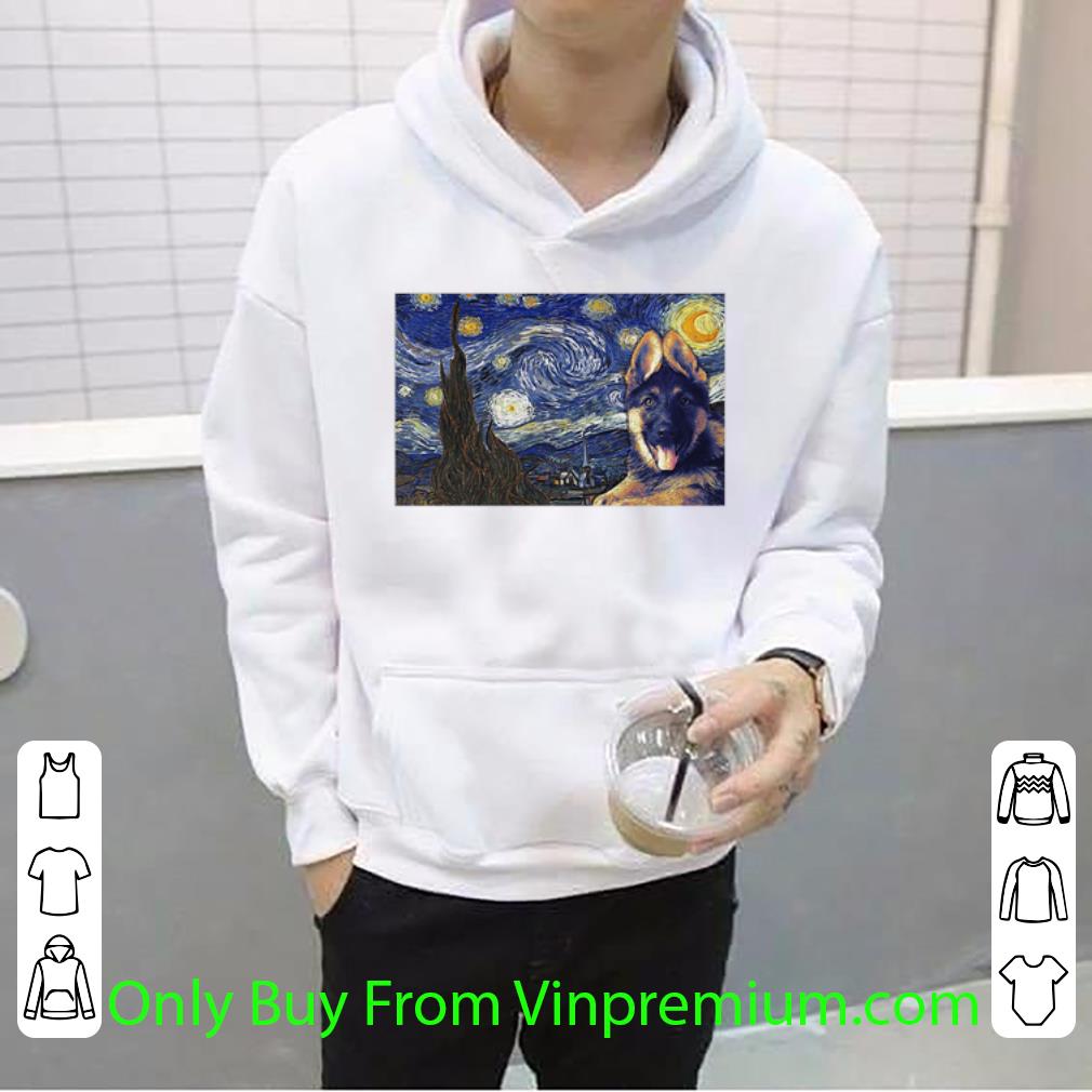 a91c4ef9 original police dog starry night horizontal van gogh shirt 4 - Original Police Dog Starry Night Horizontal Van Gogh shirt