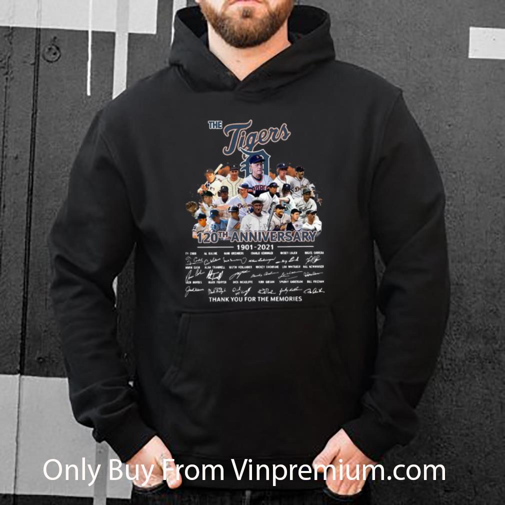 cc8a4906 great the tigers 120th anniversary thank you for the memories signatures shirt 4 - Great The Tigers 120th Anniversary Thank You For The Memories Signatures shirt