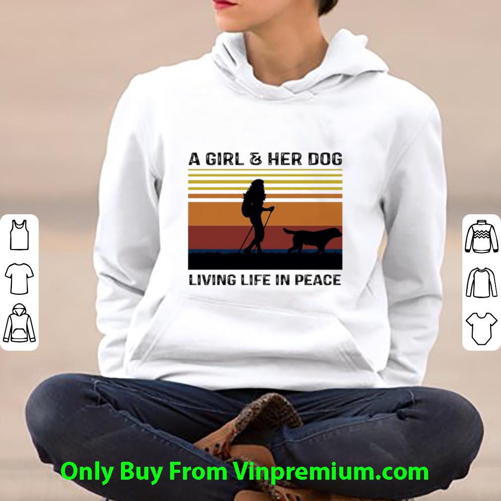 ece98994 awesome vintage a girl and her dog living life in peace shirt 4 - Awesome Vintage A Girl And Her Dog Living Life In Peace shirt