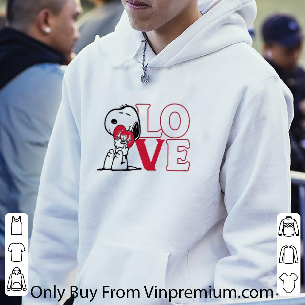 21ff0b59 hot snoopy hug heart love wendy s shirt 4 - Hot Snoopy Hug Heart Love Wendy’s shirt