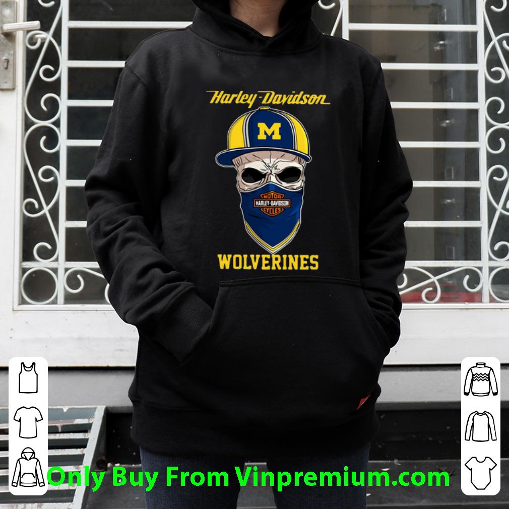 30c6e8a5 hot skull mask harley davidson michigan wolverines hat shirt 4 - Hot Skull Mask Harley Davidson Michigan Wolverines Hat shirt