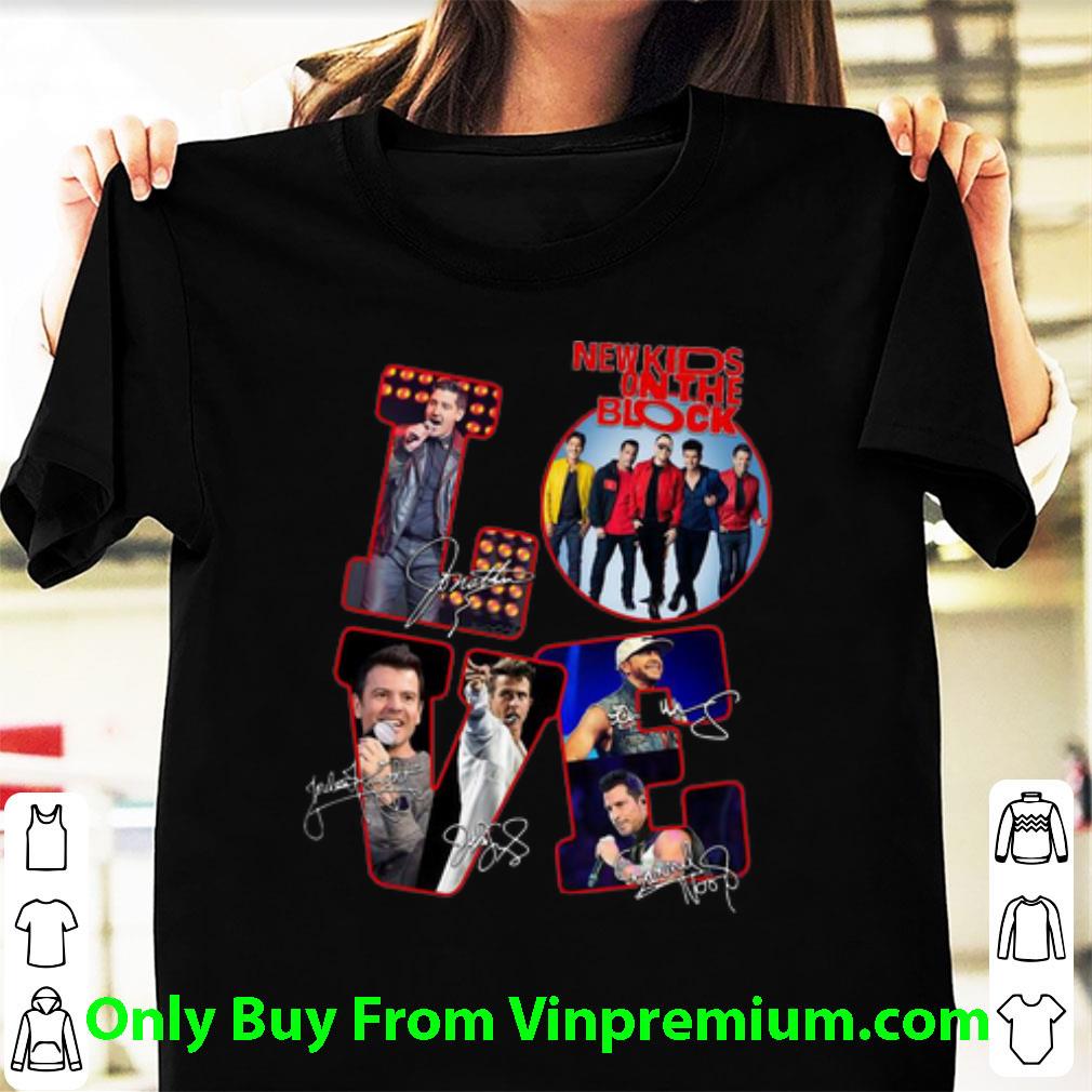 Official Love New Kids On The Block Signatures shirt