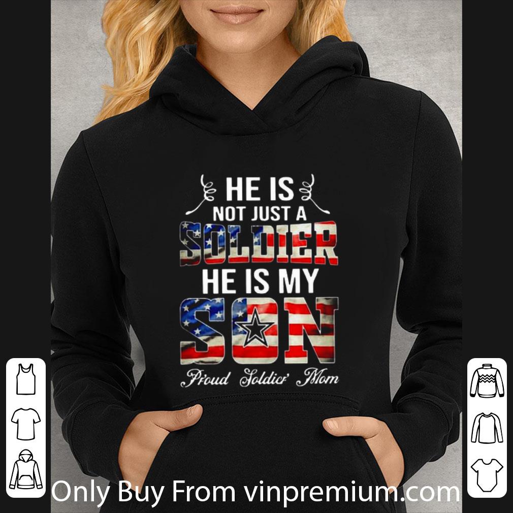 4aa16a6c top american flag he is not just a soldier he s my son proud soldier mom shirt 4 - Top American Flag He Is Not Just A Soldier He’s My Son Proud Soldier Mom shirt