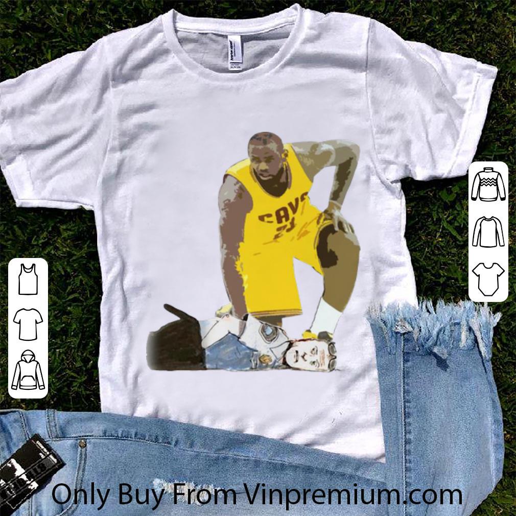 Official Lebron James Kneeling On White Police Justice For George Floyd shirt