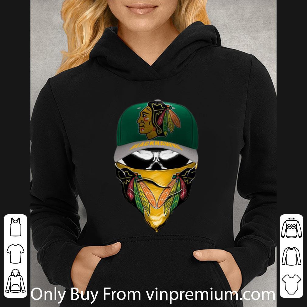 fa0b11a9 premium chicago blackhawks skull face mask shirt 4 - Premium Chicago Blackhawks Skull Face Mask shirt