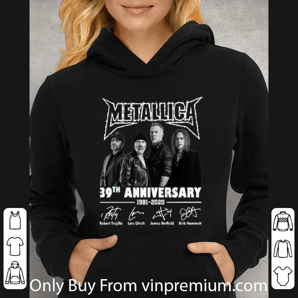 fd32712b official metallica 39th anniversary 1981 2020 signatures shirt 4 - Official Metallica 39th Anniversary 1981-2020 Signatures shirt