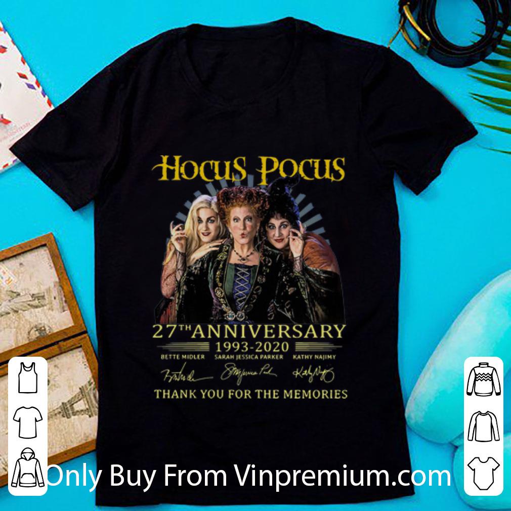 Great Hocus Pocus 27th Anniversary Thank You For The Memories Signatures shirt