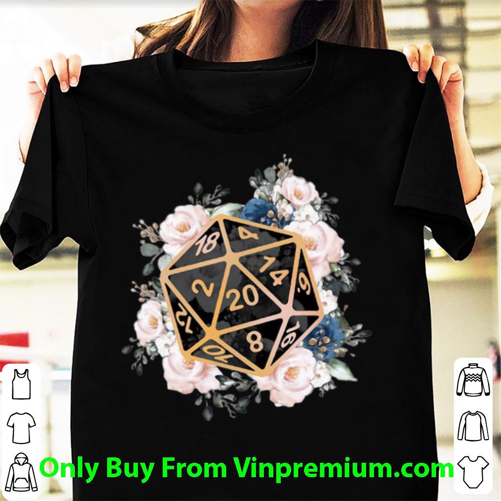 Top Dungeons And Dragons Dice D20 Floral shirt