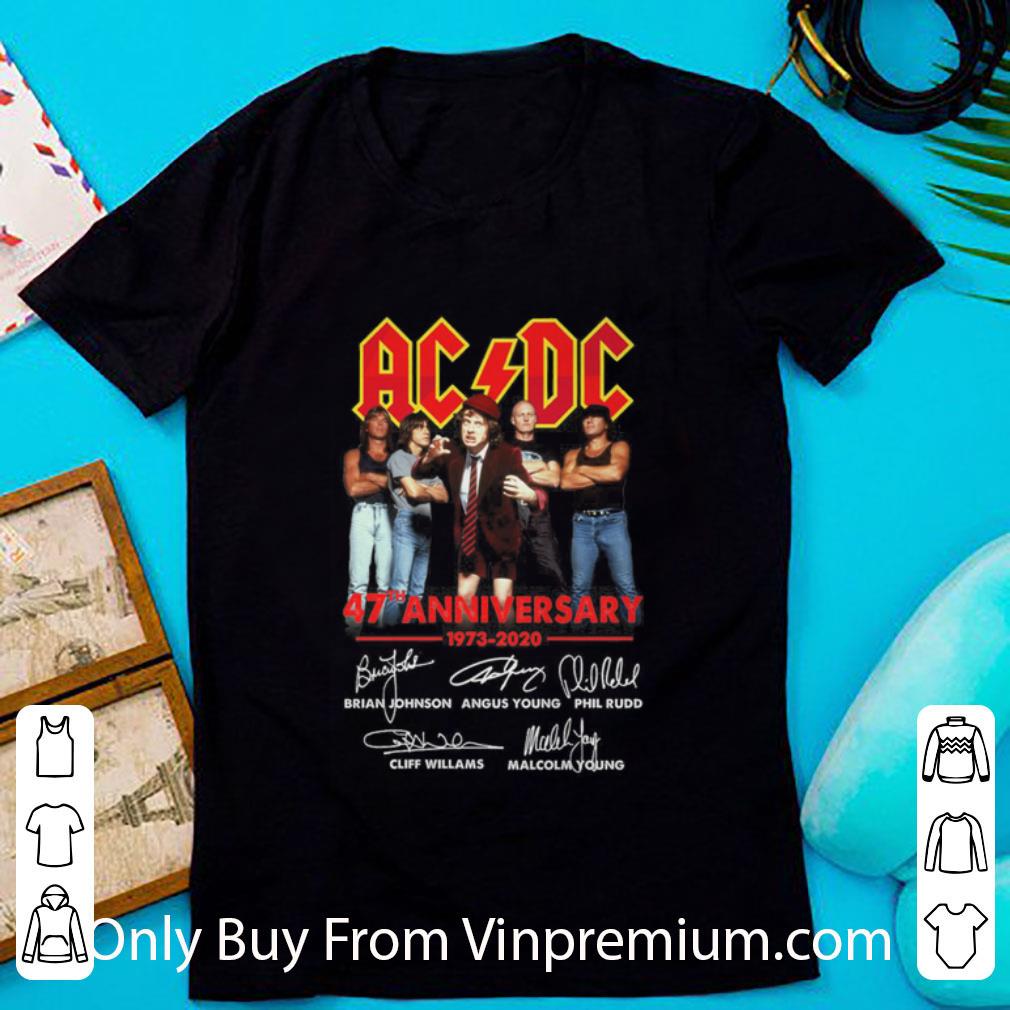Top Acdc 47th Anniversary 1973-2020 Signatures shirt