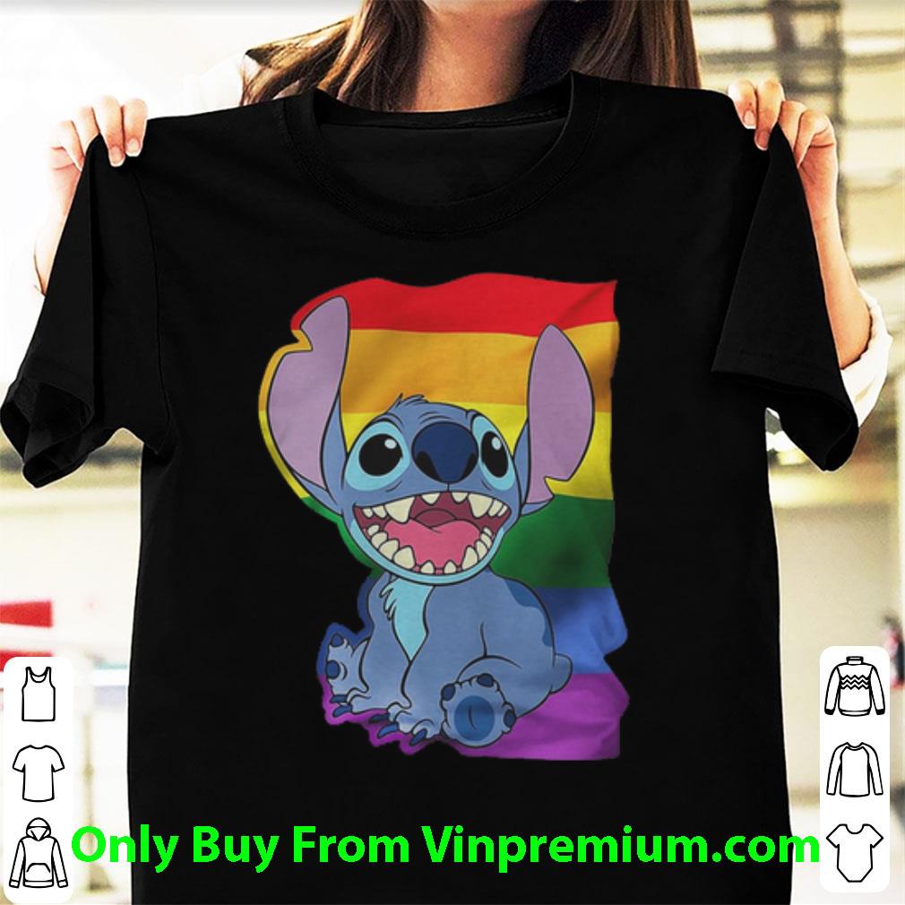Official Stitch LGBT Pride Flag shirt