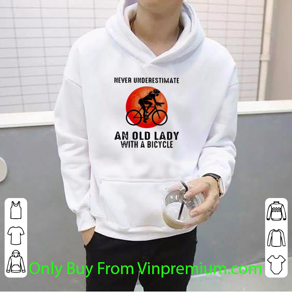 47c13098 nice bicycle never underestimate an old lady with a bicycle sunset shirt 4 - Nice Bicycle Never Underestimate An Old Lady With A Bicycle Sunset shirt