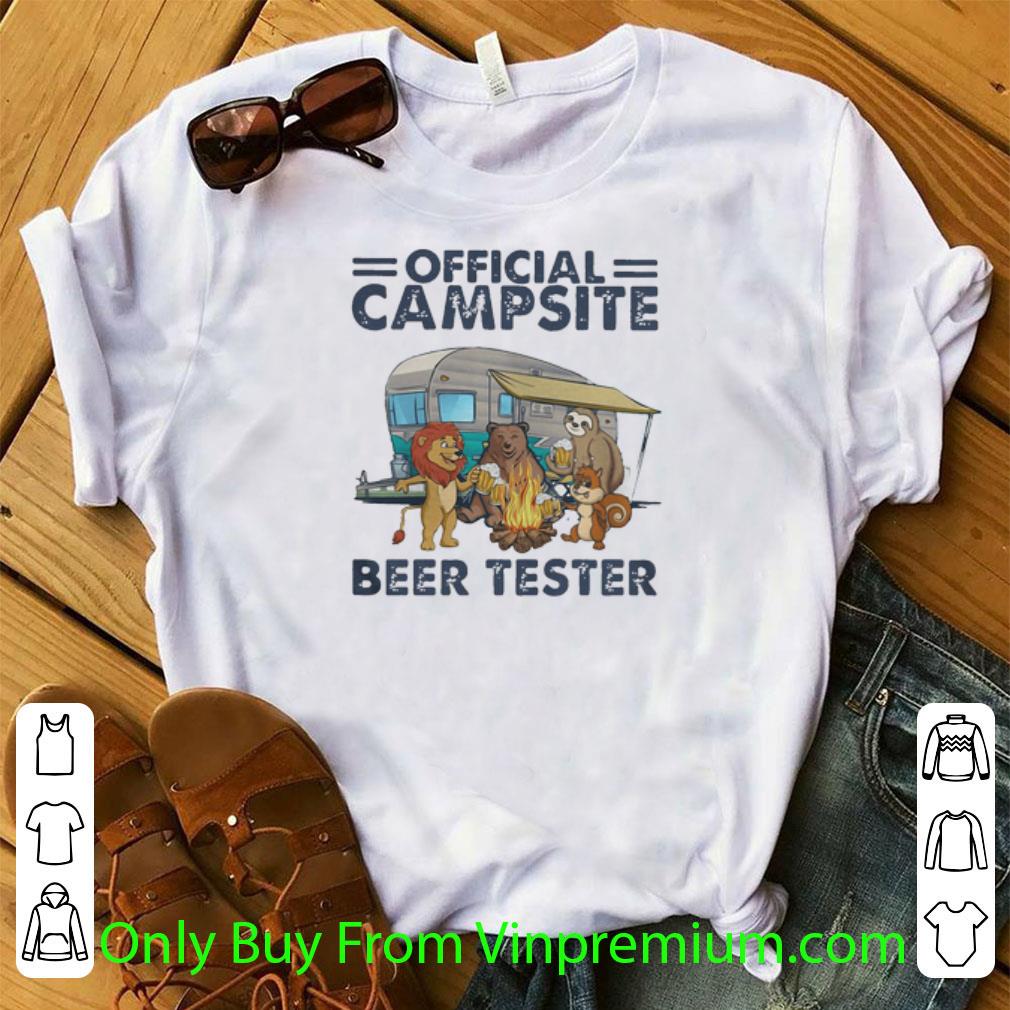 Official Beer Tester Truck Lion Bear Sloth Squirre Fire Official Campsite shirt