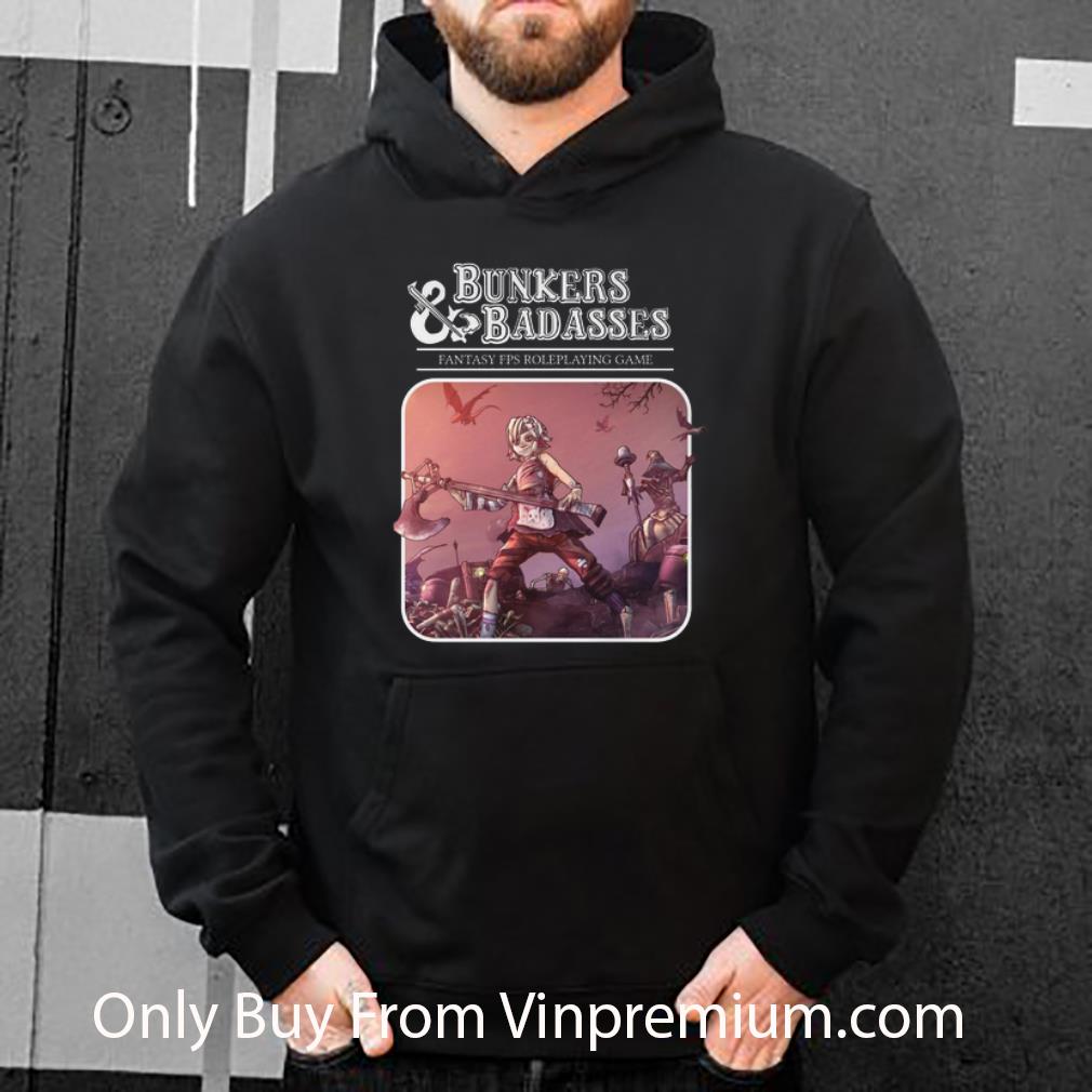 8a3e18e5 official borderlands bunkers badasses fantasy fps roleplaying game shirt 4 - Official Borderlands Bunkers & Badasses Fantasy Fps Roleplaying Game shirt