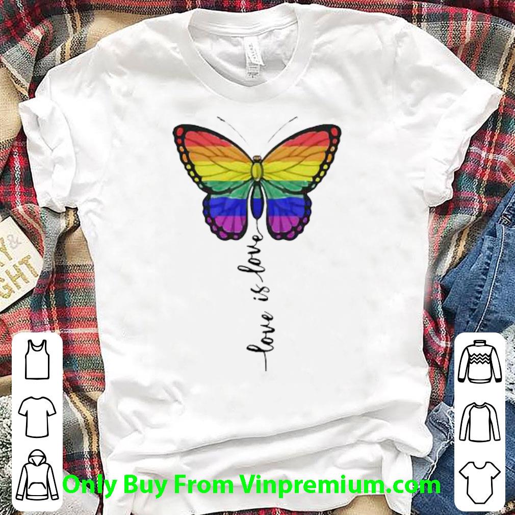 Official Butterfly Love Is Love Lgbt shirt