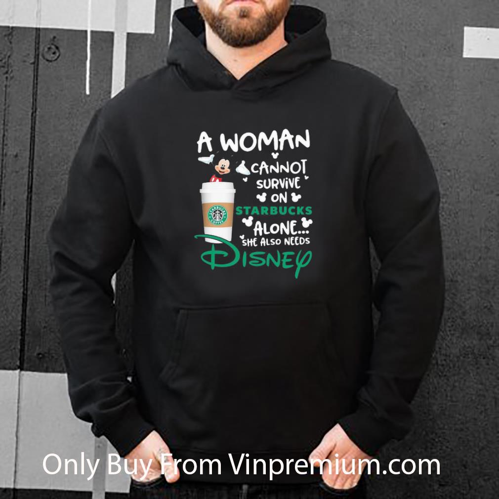 e256d4e2 nice mickey mouse a woman cannot survive on starbucks alone she also needs disney shirt 4 - Nice Mickey Mouse A Woman Cannot Survive On Starbucks Alone She Also Needs Disney shirt