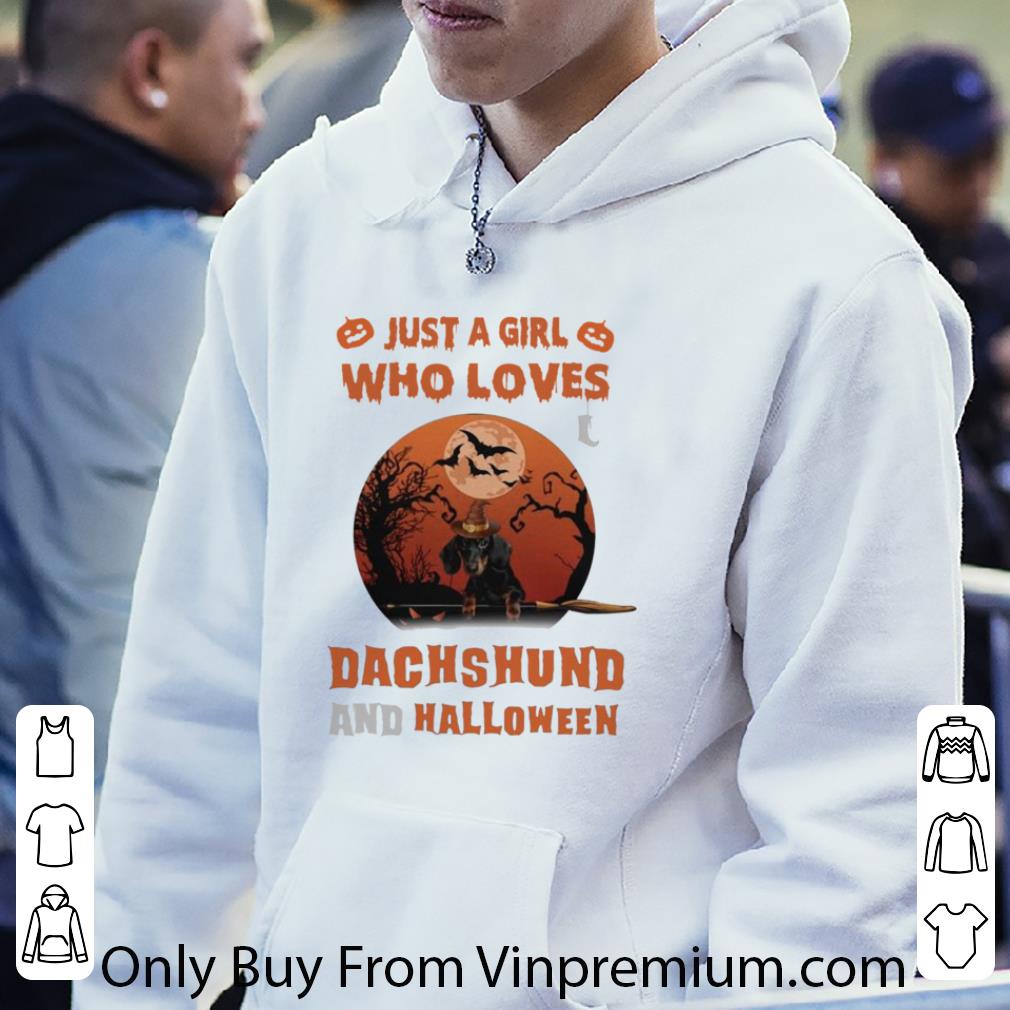 Awesome Just A Girl Who Loves Dachshund And Halloween shirt 319af920 awesome just a girl who loves dachshund and halloween shirt 4 - Awesome Just A Girl Who Loves Dachshund And Halloween shirt