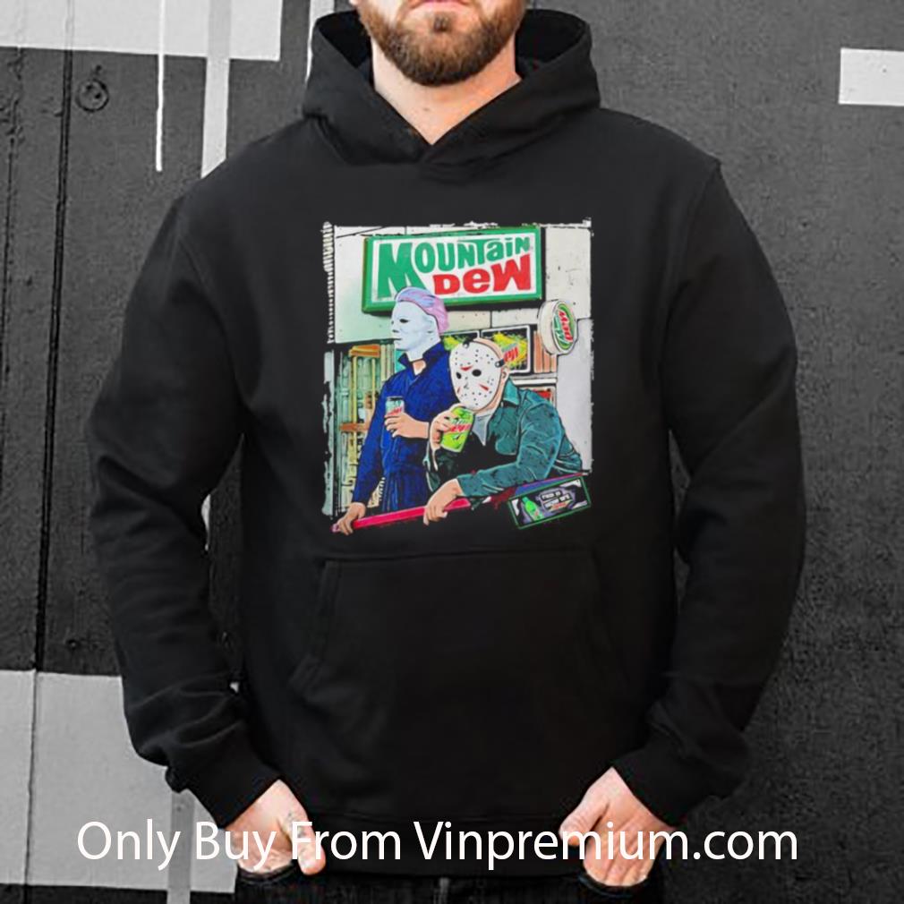 54f91cb0 hot halloween jason voorhees michael myers mountain dew shirt 4 - Hot Halloween Jason Voorhees Michael Myers Mountain Dew shirt