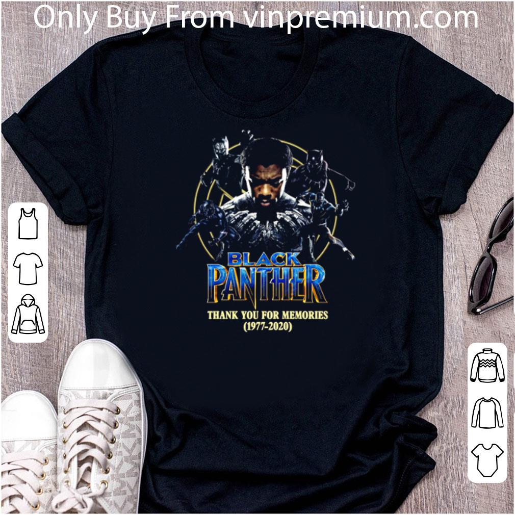 Pretty Chadwick Boseman Black Panther Thank You For The Memories 1977 2020 shirt