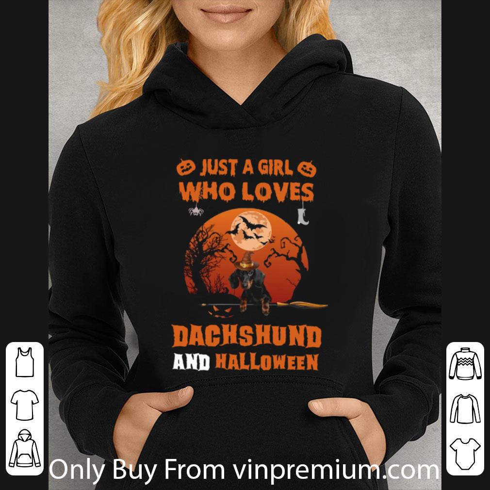 f7402b46 premium just a girl who loves dachshund halloween shirt 4 - Premium Just A Girl Who Loves Dachshund Halloween shirt