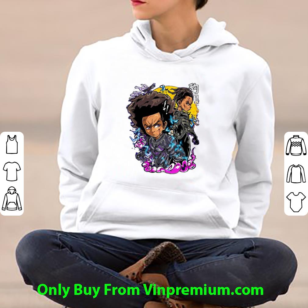 f7f10e3f awesome black panther boondocks sllq shirt 4 - Awesome Black Panther Boondocks Sllq shirt
