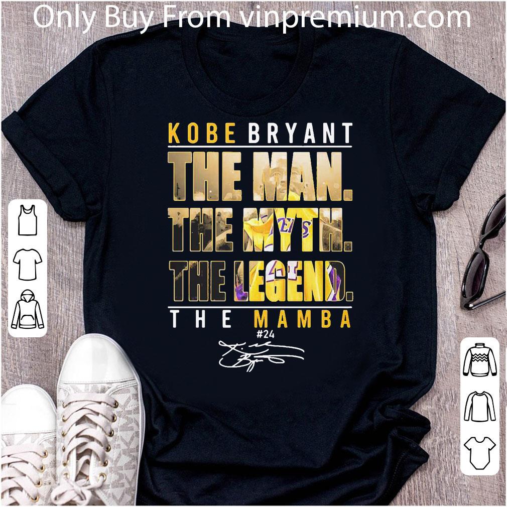 Awesome Kobe Bryant The Man The Myth The Legend Tha Mamba 24 Signature shirt