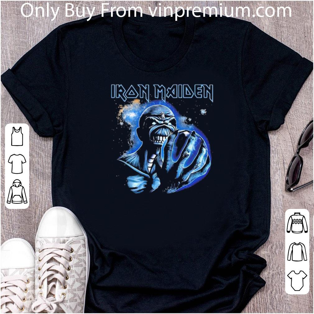 Premium Iron Maiden Eddie Holding Earth shirt Premium Iron Maiden Eddie Holding Earth shirt