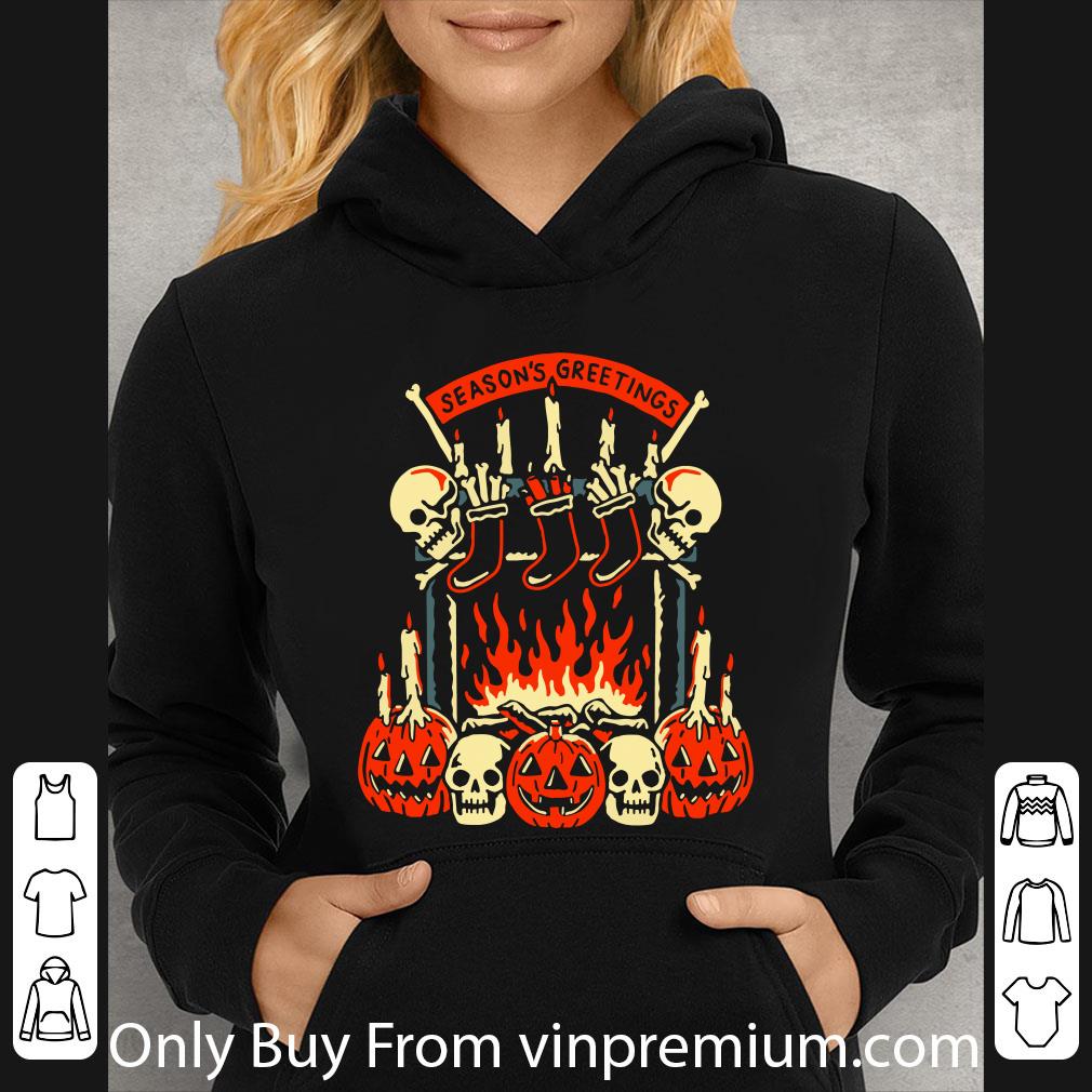 cdc61972 top season s greetings pumpkin halloween shirt 4 - Top Season's Greetings Pumpkin Halloween shirt