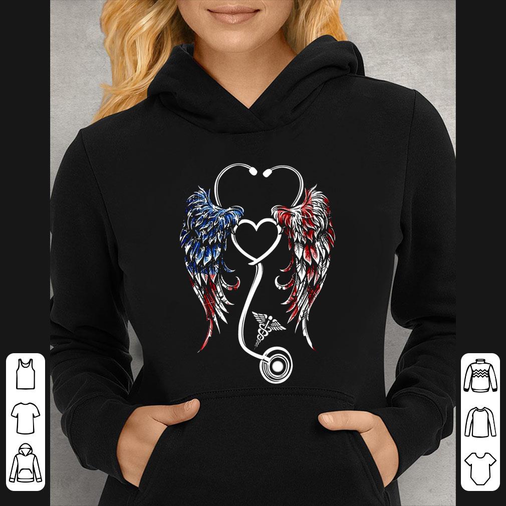 ee1f89cd premium stethoscope heart wing american flag shirt 4 - Premium Stethoscope Heart Wing American Flag shirt