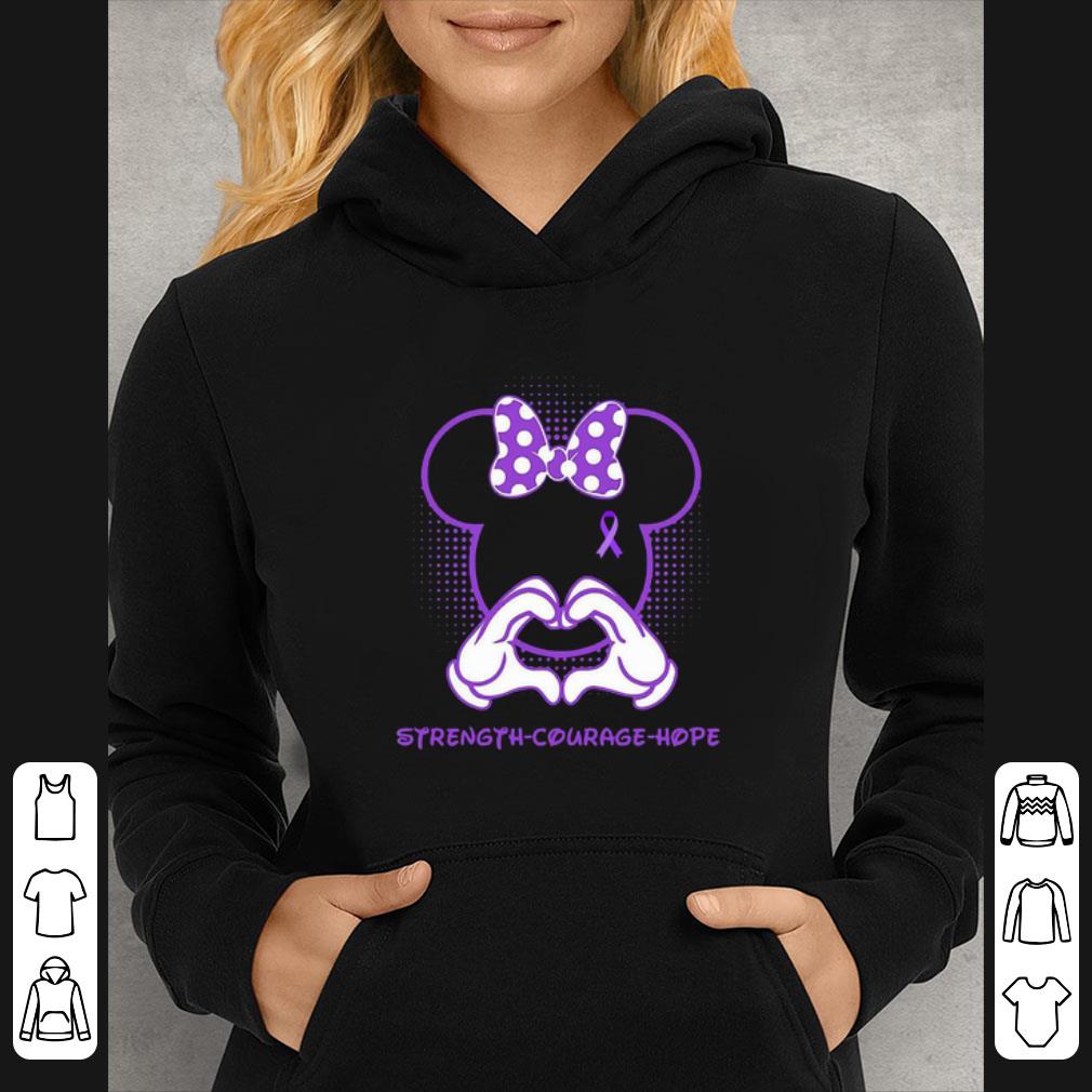 1ec0dd08 official minnie mouse strength courage hope cancer awareness purple shirt 4 - Official Minnie Mouse Strength Courage Hope Cancer Awareness Purple shirt