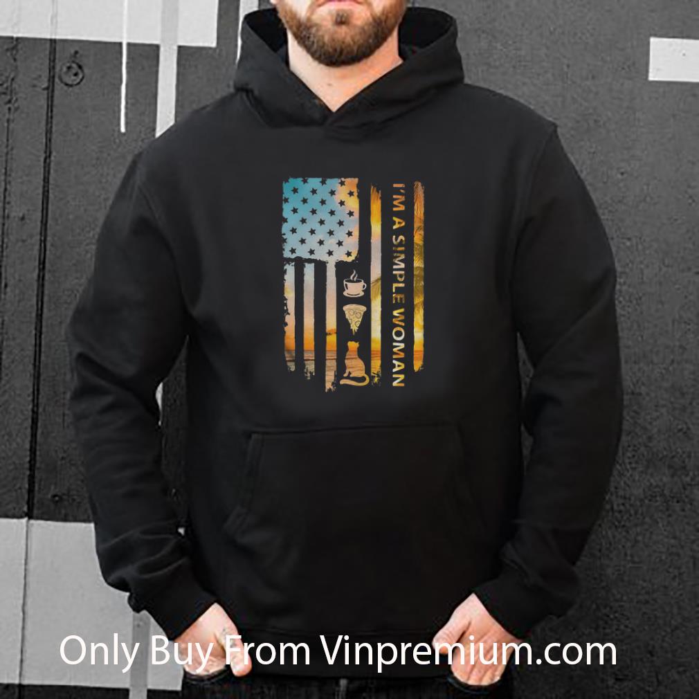 205e9e59 premium i m a simple woman coffee pizza cat american flag 4th of july shirt 4 - Premium I’m A Simple Woman Coffee Pizza Cat American Flag 4th Of July shirt