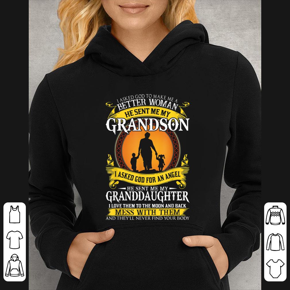 3b53d38b awesome i asked god to make me a better woman he sent me my grandson shirt 4 - Awesome I Asked God To Make Me A Better Woman He Sent Me My Grandson shirt