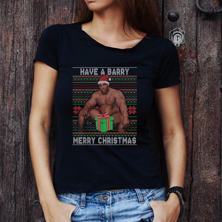 Awesome Have A Barry Merry Christmas Meme Ugly Christmas Sweater shirt