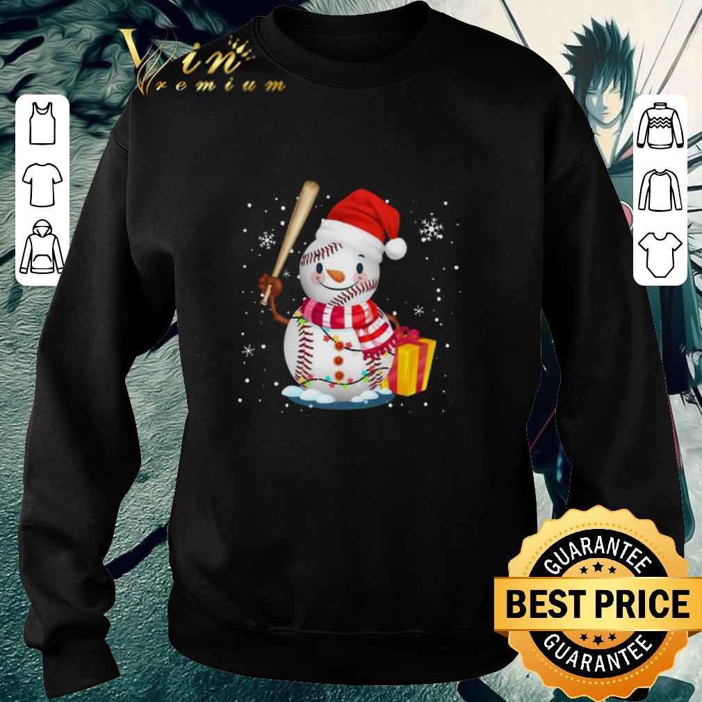 dd9b9288 funny snowman play baseball christmas sweater 4 - Funny Snowman Play Baseball Christmas sweater