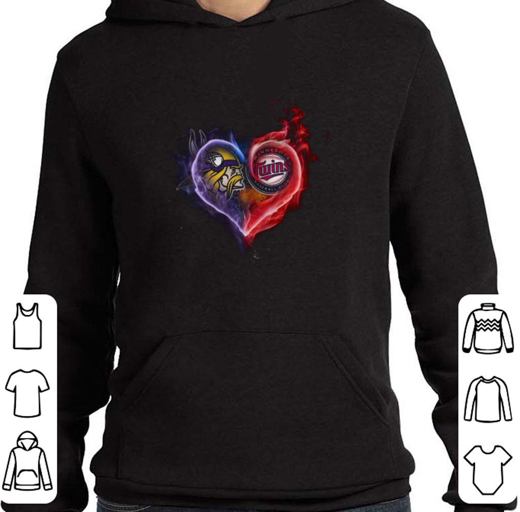 9f3672f4 top heart minnesota vikings and minnesota twins logo lover shirt 4 - Top Heart Minnesota Vikings and Minnesota Twins Logo Lover shirt