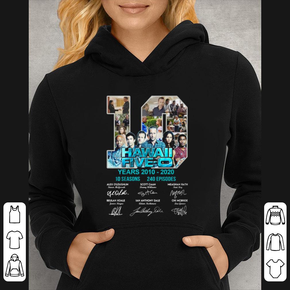dbb73345 official 10 years hawaii five 0 2010 2020 10 seasons 240 episodes signatures shirt 4 - Official 10 Years Hawaii Five-0 2010-2020 10 Seasons 240 Episodes Signatures shirt