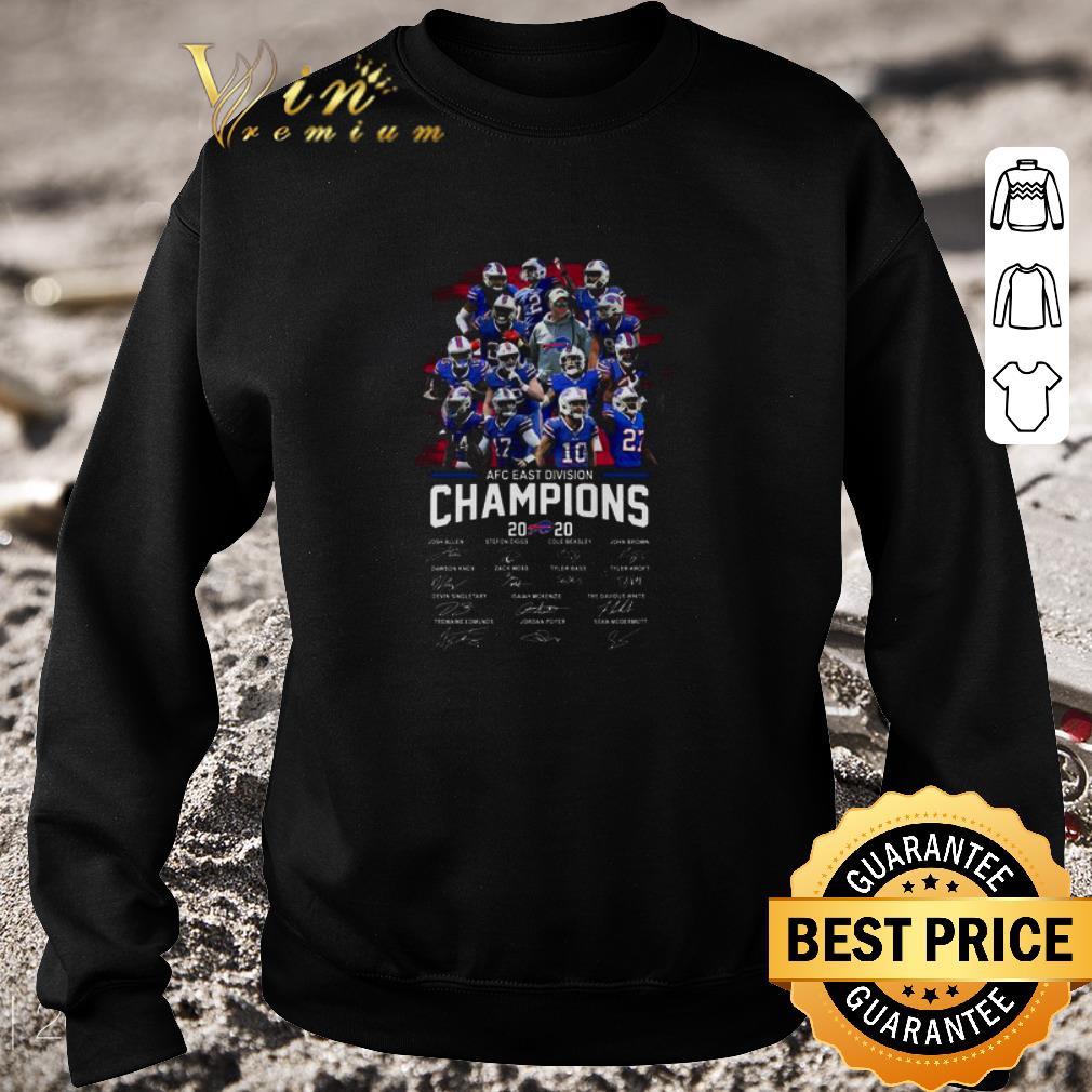 ff545711 official afc east division champions 2020 buffalo bills signatures shirt 4 - Official AFC East Division Champions 2020 Buffalo Bills Signatures shirt