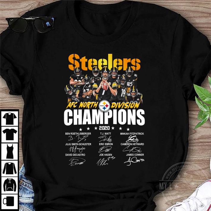 Hot Pittsburgh Steelers AFC North Division Champions 2020 Signed shirt